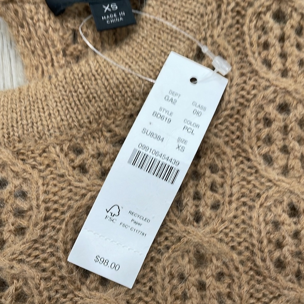 J crew Women's Balloon-sleeve cable-knit sweater - Picture 3 of 6